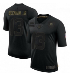 Cleveland Browns 13 Odell Beckham Jr Black 2020 Salute To Service Limited Jersey