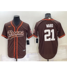 Cleveland Browns 21 Denzel Ward Brown Stitched Jersey 826
