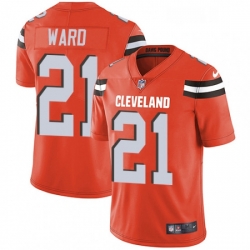 Cleveland Browns 21 Denzel Ward Orange Alternate Vapor Untouchable Limited Player NFL Jersey