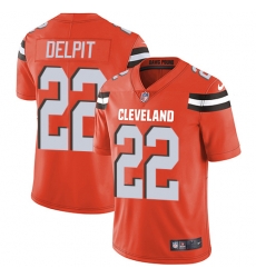 Cleveland Browns 22 Grant Delpit Orange Alternate Stitched NFL Vapor Untouchable Limited Jersey