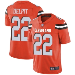 Cleveland Browns 22 Grant Delpit Orange Alternate Stitched NFL Vapor Untouchable Limited Jersey