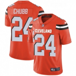 Cleveland Browns 24 Nick Chubb Orange Alternate Vapor Untouchable Limited Player NFL Jersey