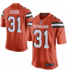 Cleveland Browns 31 Nick Chubb Game Orange Alternate NFL Jersey