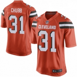 Cleveland Browns 31 Nick Chubb Game Orange Alternate NFL Jersey