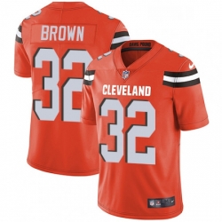 Cleveland Browns 32 Jim Brown Orange Alternate Vapor Untouchable Limited Player NFL Jersey