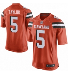 Cleveland Browns 5 Tyrod Taylor Game Orange Alternate NFL Jersey