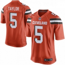 Cleveland Browns 5 Tyrod Taylor Game Orange Alternate NFL Jersey