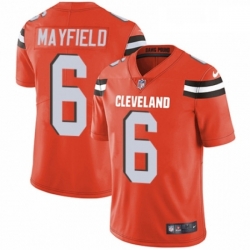 Cleveland Browns 6 Baker Mayfield Orange Alternate Vapor Untouchable Limited Player NFL Jersey