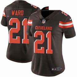 Women's Cleveland Browns 21 Denzel Ward Brown Team Color Vapor Untouchable Limited Player NFL Jersey