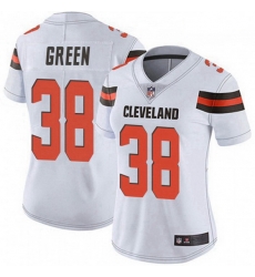 Women's Cleveland Browns 38 A.J. Green White Vapor Limited Jersey