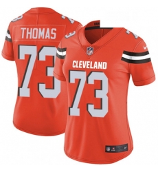 Women's Cleveland Browns 73 Joe Thomas Orange Alternate Vapor Untouchable Limited Player NFL Jersey
