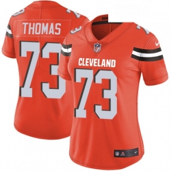 Women's Cleveland Browns 73 Joe Thomas Orange Alternate Vapor Untouchable Limited Player NFL Jersey