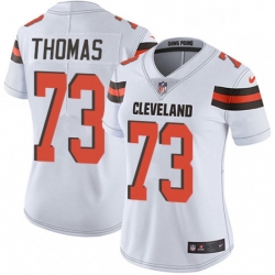Women's Cleveland Browns 73 Joe Thomas White Vapor Untouchable Limited Player NFL Jersey