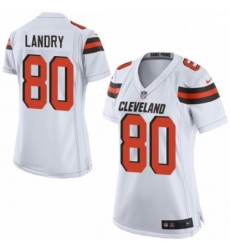 Women's Cleveland Browns 80 Jarvis Landry Game White NFL Jersey