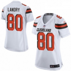 Women's Cleveland Browns 80 Jarvis Landry Game White NFL Jersey