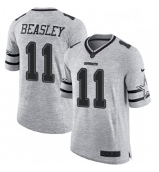 Dallas Cowboys 11 Cole Beasley Limited Gray Gridiron II NFL Jersey
