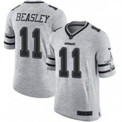 Dallas Cowboys 11 Cole Beasley Limited Gray Gridiron II NFL Jersey