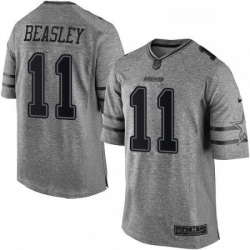 Dallas Cowboys 11 Cole Beasley Limited Gray Gridiron NFL Jersey