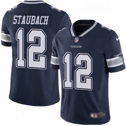 Dallas Cowboys 12 Roger Staubach Navy Blue Team Color Vapor Untouchable Limited Player NFL Jersey