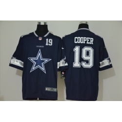 Dallas Cowboys 19 Amari Cooper Navy Team Big Logo Number Vapor Untouchable Limited Jersey