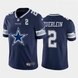 Dallas Cowboys 2 Greg Zuerlein Navy Team Big Logo Number Vapor Untouchable Limited Jersey