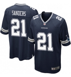 Dallas Cowboys 21 Deion Sanders Game Navy Blue Team Color NFL Jersey