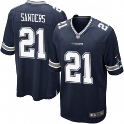 Dallas Cowboys 21 Deion Sanders Game Navy Blue Team Color NFL Jersey