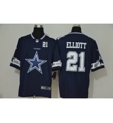 Dallas Cowboys 21 Ezekiel Elliott Navy Team Big Logo Number Vapor Untouchable Limited Jersey