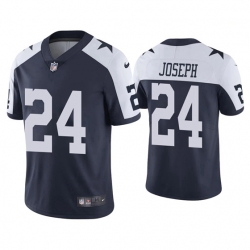 Dallas Cowboys 24 Kelvin Joseph Vapor Limited Navy Thanksgiving Jersey