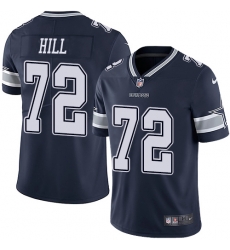 Dallas Cowboys 72 Trysten Hill Navy Blue Team Color Stitched NFL Vapor Untouchable Limited Jersey