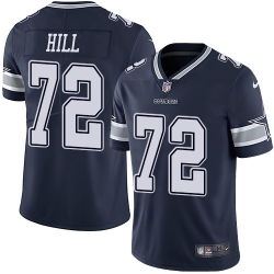 Dallas Cowboys 72 Trysten Hill Navy Blue Team Color Stitched NFL Vapor Untouchable Limited Jersey