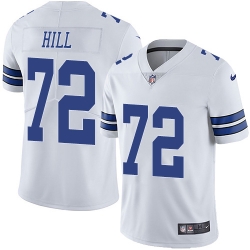 Dallas Cowboys 72 Trysten Hill White Stitched NFL Vapor Untouchable Limited Jersey