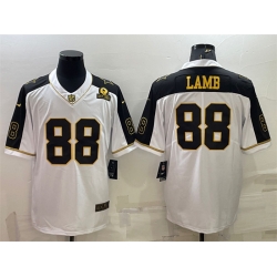 Dallas Cowboys 88 CeeDee Lamb White Gold Edition With 1960 Patch Limited Stitched Football Jersey