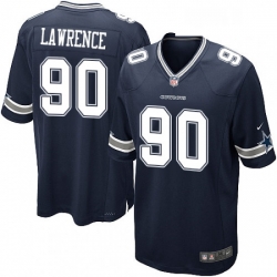 Dallas Cowboys 90 Demarcus Lawrence Game Navy Blue Team Color NFL Jersey