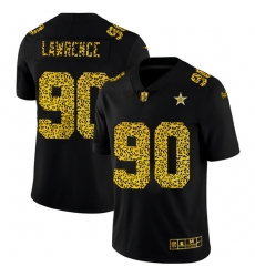 Dallas Cowboys 90 Demarcus Lawrence Leopard Print Fashion Vapor Limited NFL Jersey Black