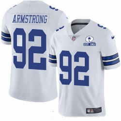 Dallas Cowboys 92 Dorance Armstrong White Stitched With Established In 1960 Patch NFL Vapor Untouchable Limited Jersey