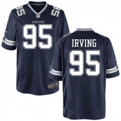 Dallas Cowboys 95 David Irving Home Navy NFL Game Jersey