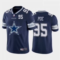 Dallas Cowboys 95 Dontari Poe Navy Team Big Logo Number Vapor Untouchable Limited Jersey