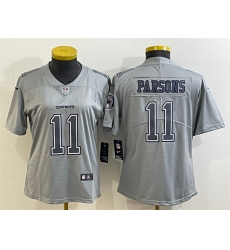Women's Dallas Cowboys 11 Micah Parsons Grey Atmosphere Fashion Stitched Jersey