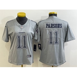 Women's Dallas Cowboys 11 Micah Parsons Grey Atmosphere Fashion Stitched Jersey