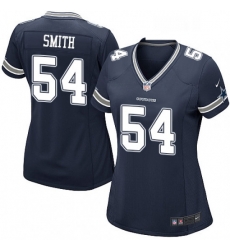 Women's Dallas Cowboys 54 Jaylon Smith Game Navy Blue Team Color NFL Jersey