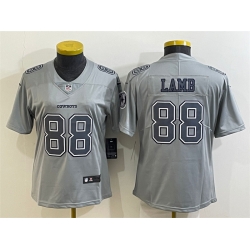 Women's Dallas Cowboys 88 CeeDee Lamb Grey Atmosphere Fashion Stitched Jersey