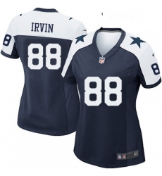 Women's Dallas Cowboys 88 Michael Irvin Game Navy Blue Throwback Alternate NFL Jersey