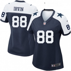 Women's Dallas Cowboys 88 Michael Irvin Game Navy Blue Throwback Alternate NFL Jersey