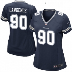 Women's Dallas Cowboys 90 Demarcus Lawrence Game Navy Blue Team Color NFL Jersey