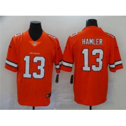 Denver Broncos 13 KJ Hamler Orange 2020 NFL Draft Color Rush Limited Jersey