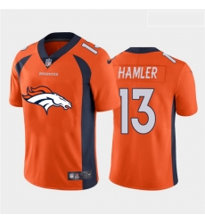 Denver Broncos 13 KJ Hamler Orange Team Big Logo Vapor Untouchable Limited Jersey