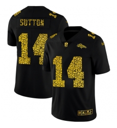 Denver Broncos 14 Courtland Sutton Leopard Print Fashion Vapor Limited NFL Jersey Black