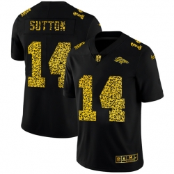Denver Broncos 14 Courtland Sutton Leopard Print Fashion Vapor Limited NFL Jersey Black