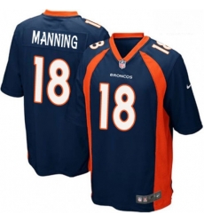 Denver Broncos 18 Peyton Manning Game Navy Blue Alternate NFL Jersey Denver Broncos 18 Peyton Manning Game Navy Blue Alternate NFL Jersey